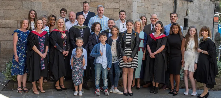 graduation ceremony in the MacEwan Hall